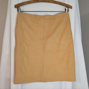 Leather Akris Apricot Tan Skirt